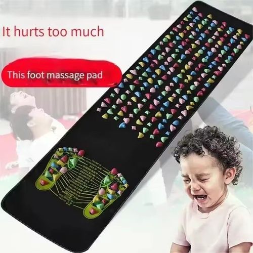 Portable acupressure plate foot massage pad healthy walking foot pressure plate massager imitation goose soft stone leg back