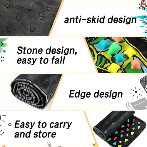 Portable acupressure plate foot massage pad healthy walking foot pressure plate massager imitation goose soft stone leg back