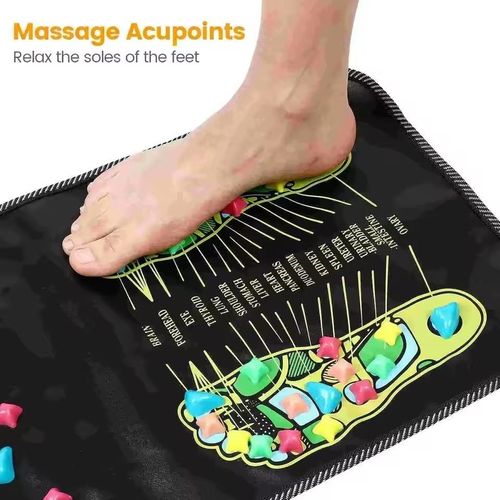 Portable acupressure plate foot massage pad healthy walking foot pressure plate massager imitation goose soft stone leg back