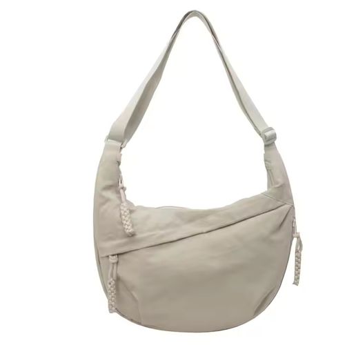 Lady's simple plain color crossbody bag