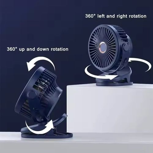 Silent and portable clamp-type fan