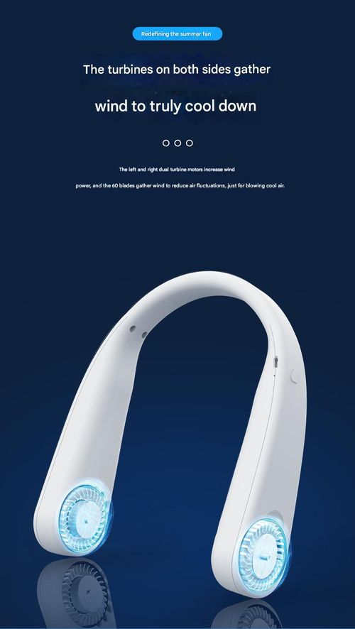 Hanging neck fan cooling bladeless fan