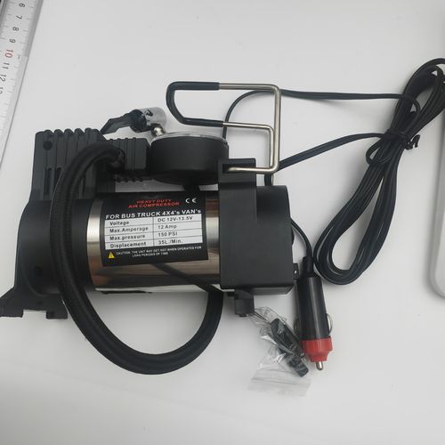 Car tire air pump single cylinder 12V portable metal electric emergency tool