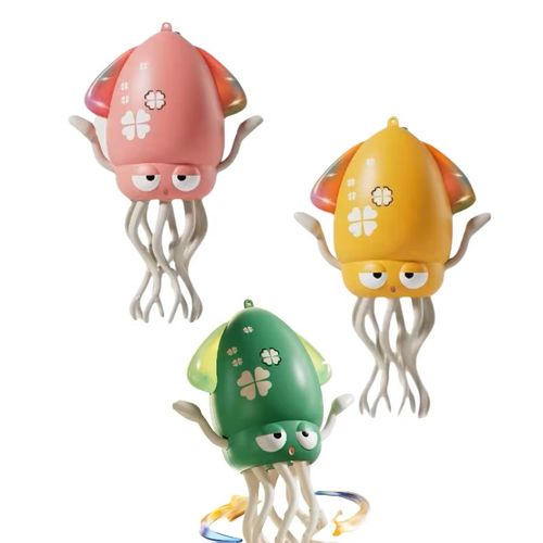 CPC New Design Dancing Octopus Toy Rechargeable Electric Walking Squid Cuttlefish Sensing Crawl Dancing Squid Toys for Kids