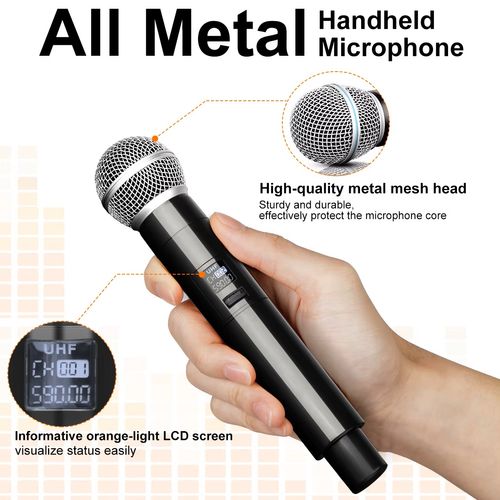 X4 Professional One Drag 4 Handheld Lightweight and Portable Wireless Microphone Karaoke