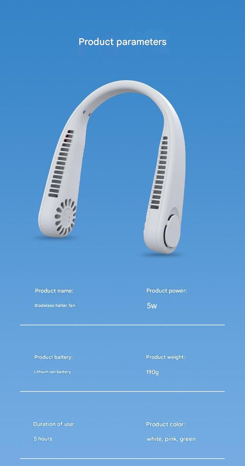 Hanging neck fan cooling bladeless fan