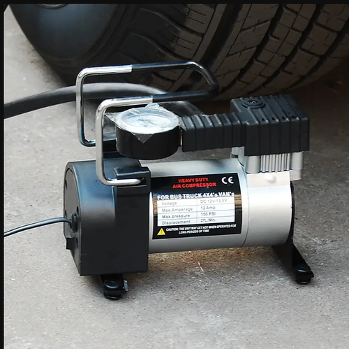 Car tire air pump single cylinder 12V portable metal electric emergency tool