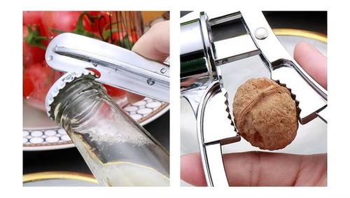 Manual garlic crusher, walnut crusher, wine bottle opener 3-in-1