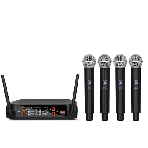 X4 Professional One Drag 4 Handheld Lightweight and Portable Wireless Microphone Karaoke