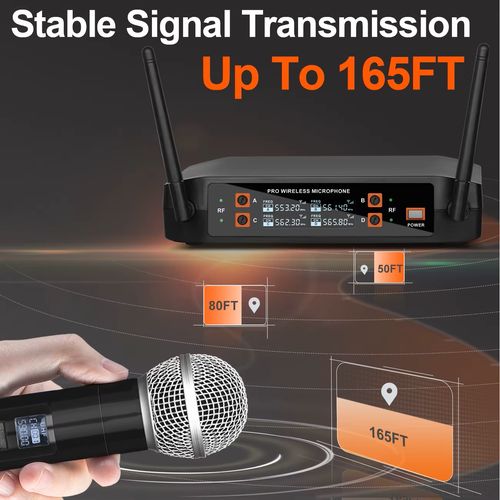X4 Professional One Drag 4 Handheld Lightweight and Portable Wireless Microphone Karaoke