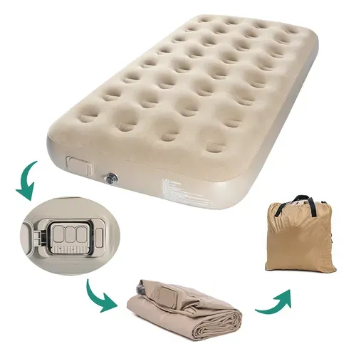 Fully automatic inflatable mattress outdoor camping sleeping pad household inflatable folding mattress
