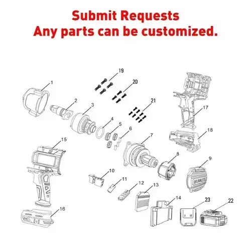 18V Lithium-ion Cordless Impact Drill Set, Brushless Power Tool, Variable Speed Rotary Hammer Drill, Cash on Delivery