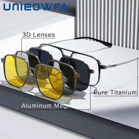 Men And Women 3 In 1 Magnetic Polarized Sunglasses
