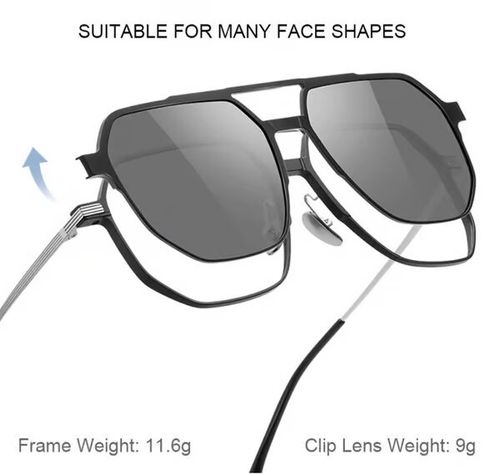 Men And Women 3 In 1 Magnetic Polarized Sunglasses