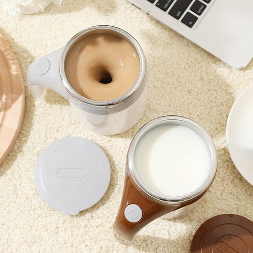 Copo misturador automático, dissolução rápida com um clique, Sem grumos no café e leite em pó.