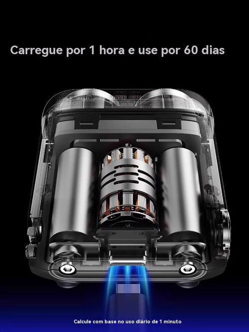 Barbeadora portátil indispensável para viagens e negócios, mantém‑o sempre com aspeto elegante e cuidado.