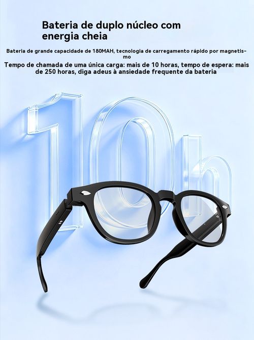 É um óculos de sol elegante e também um fone Bluetooth. Com ele, você atende chamadas no carro sem pegar o celular.