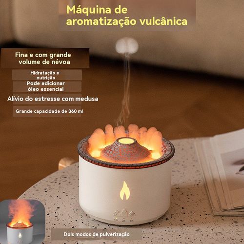 Umidificador com função de aromaterapia: resolve o ar seco do ar condicionado e espalha um aroma agradável.