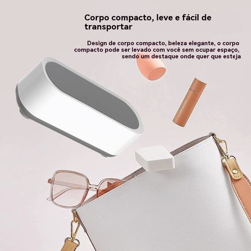 Limpador ultrassónico multifuncional de alta frequência, deixando os seus óculos, joias e pincéis de maquilhagem com aparência de novos.