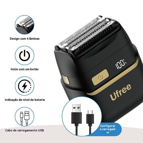 Aparelho de barbear portátil com potência forte nova atualização, mantendo-o limpo e fresco a todo momento.