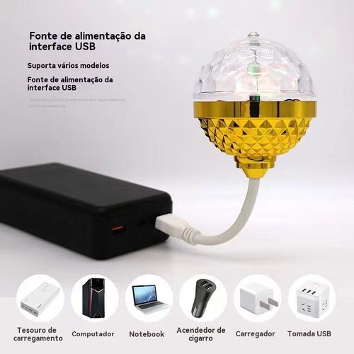 Esta luz colorida giratória transforma a sua casa numa discoteca super atmosférica instantaneamente.