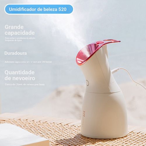 Instrumento de vapor de hidratação facial 520, húmido por um longo período de 20 horas, que alimenta profundamente a pele facial e deixa a pele brilhar naturalmente