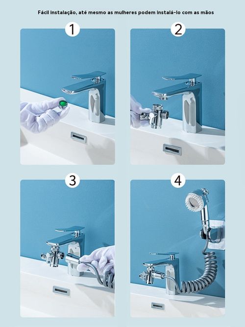 Chuveiro de Torneira Multifuncional - Lave o Cabelo com Facilidade sem Entrar no Banho.