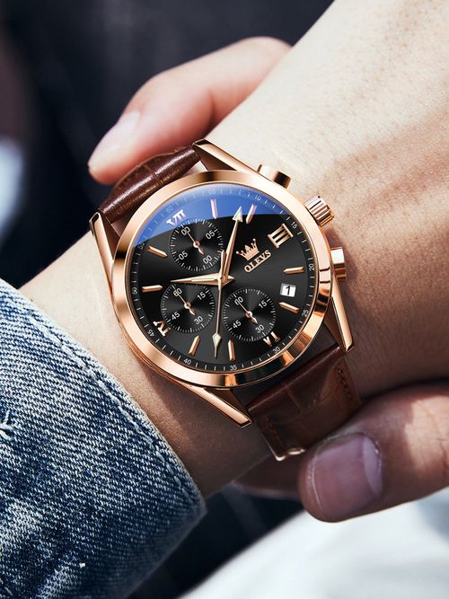 Relógio masculino de gama alta, resistente à água e ao desgaste, ideal para uso próprio ou oferta.