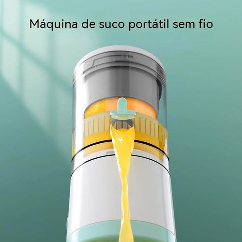 Liquidificador portátil sem fio, rendimento de sumo superior a 90%, sem desperdício de polpa.