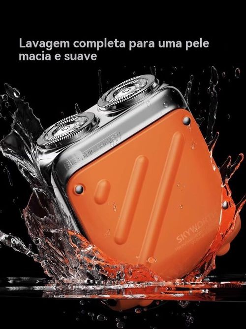 Barbeadora portátil indispensável para viagens e negócios, mantém‑o sempre com aspeto elegante e cuidado.