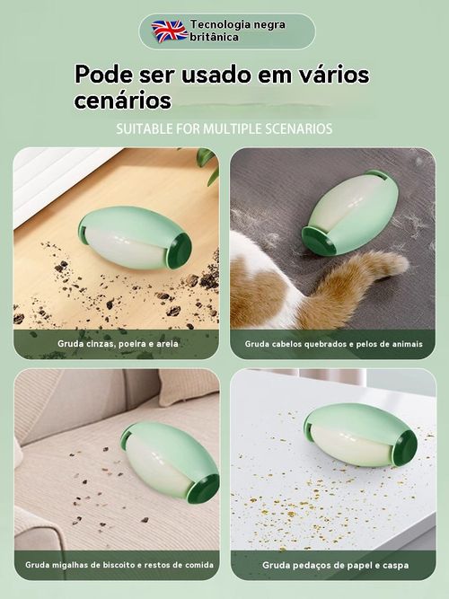 Removedor de pelos lavável, remove facilmente vários tipos de pelos e pó, mantendo as suas roupas limpas a todo momento.