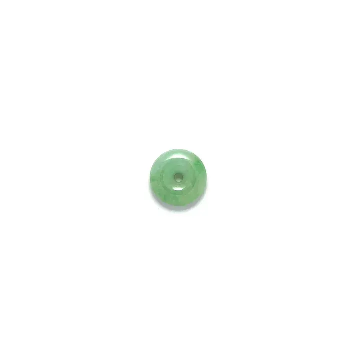 Jade Pendant - Apple Green Colored Rounded Jadeite Jade Pendant