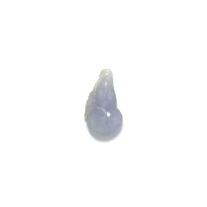 Jade Pendant - Lavendar Colored Gourd Carved Jadeite Jade Pendant
