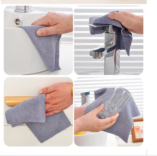 50 Sheets Tear Away Microfiber Cleaning Cloth Roll, Thickened Disposable Kitchen Wipes, Wet & Dry Reusable Dish Towels for Household Cleaning
