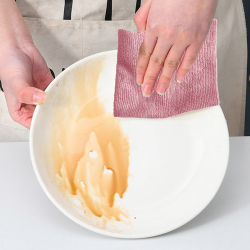 50 Sheets Tear Away Microfiber Cleaning Cloth Roll, Thickened Disposable Kitchen Wipes, Wet & Dry Reusable Dish Towels for Household Cleaning