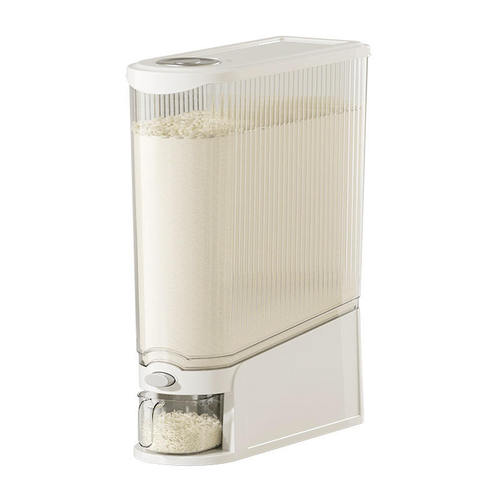 Large 24.2LB Rice Grain Storage Bucket | Antibacterial, Insect & Moisture Resistant, Automatic Dispensing Multi-functional Kitchen Rice Container