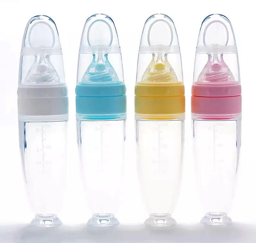 Silicone baby feeding bottle (with suction cup)