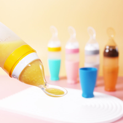 Silicone baby feeding bottle (with suction cup)