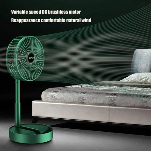 Folding Portable Fan Floor Standing Fan Mini USB Rechargeable Wireless Telescopic Fans