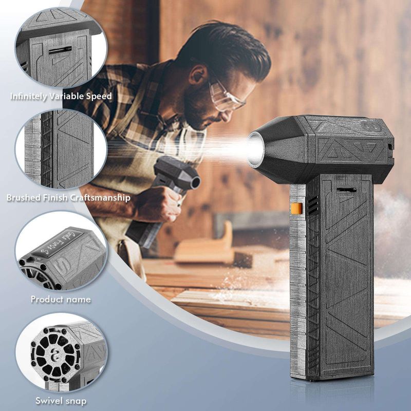 130000rpm Mini Compressed Air Duster Portable Hand Held Fan Electric Small Blower Mini Jet Turbo Fan Jet Fan for Clean