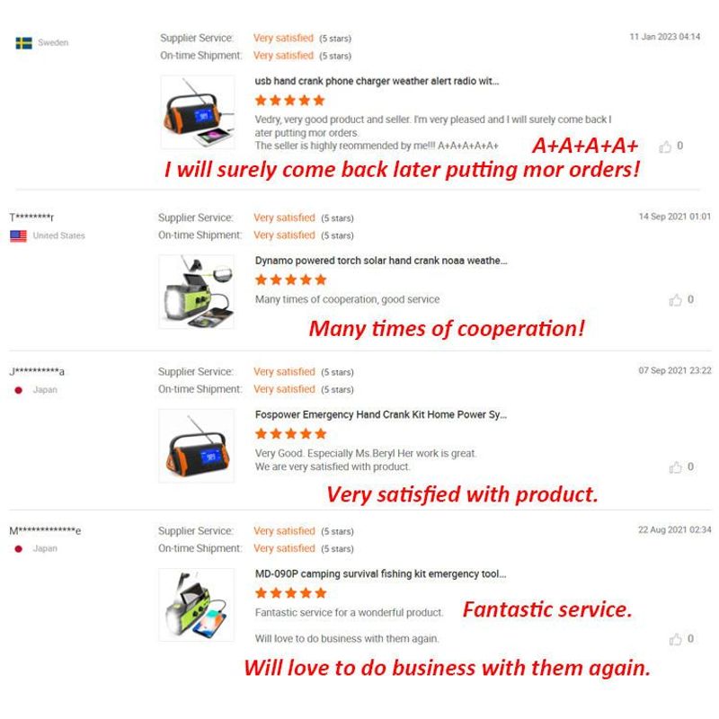 MEDING Emergency Solar Mobile Charger Power Bank Hand Crank Amfmnoaa Radio