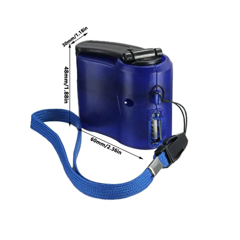 Camping Hand Crank Charger Manual Cranking Power Generation Lighting Tools With USB Port LED Light Mini Powerbank Charging