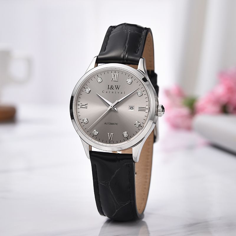 PSQ-I&W 5121 Swiss Fashion Light Luxury Mechanical Watch Stainless Steel Sapphire Crystal Butterfly Clasp for Men Women