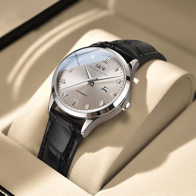 PSQ-I&W 5121 Swiss Fashion Light Luxury Mechanical Watch Stainless Steel Sapphire Crystal Butterfly Clasp for Men Women