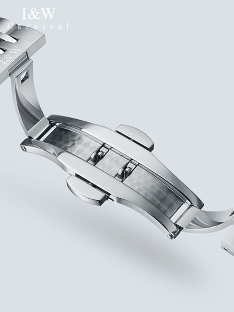 PSQ-I&W508Men's Luxury Automatic Mechanical Business Watch Stainless Steel Wristwatch Masculine Relogio Seiko Movement Pointer Waterproof