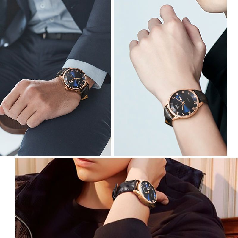 PSQ-I&W513 Luxury Brand High End Men's Mechanical Watch New MIYOTA Automatic Sapphire Waterproof Relogio Masculino with Leather Band