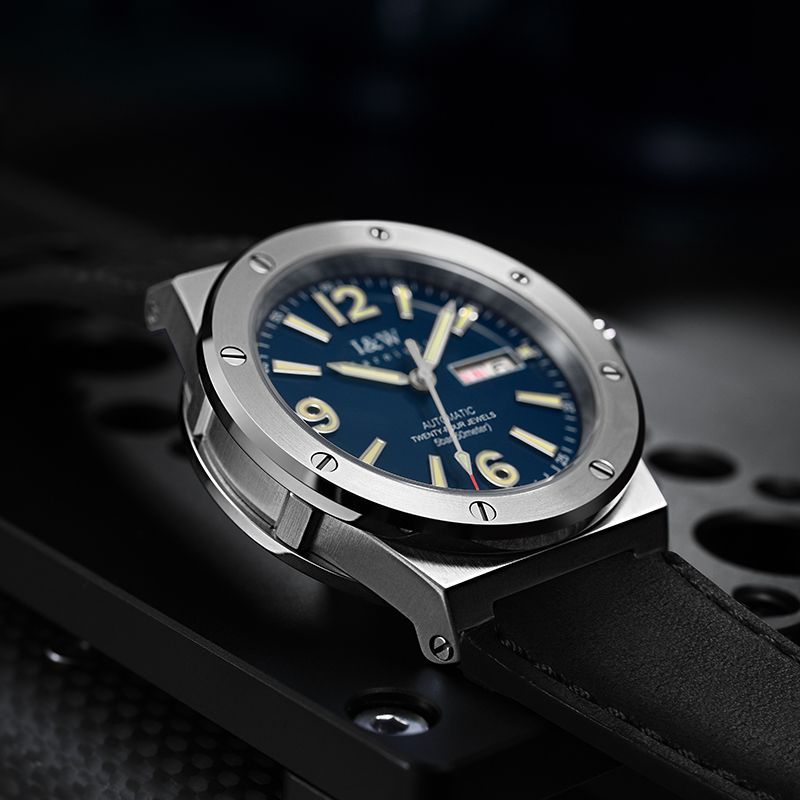 PSQ-I&W589 Luxury Sports Mechanical Watch NH36 Top Brand New Fashion Analog Men's Date Automatic Movement Relogio Masculino Luminous