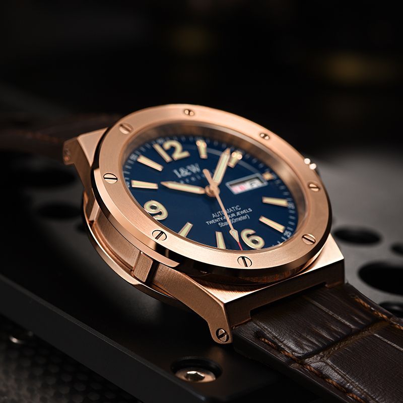 PSQ-I&W589 Luxury Sports Mechanical Watch NH36 Top Brand New Fashion Analog Men's Date Automatic Movement Relogio Masculino Luminous