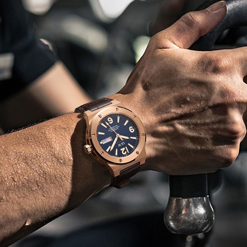 PSQ-I&W589 Luxury Sports Mechanical Watch NH36 Top Brand New Fashion Analog Men's Date Automatic Movement Relogio Masculino Luminous