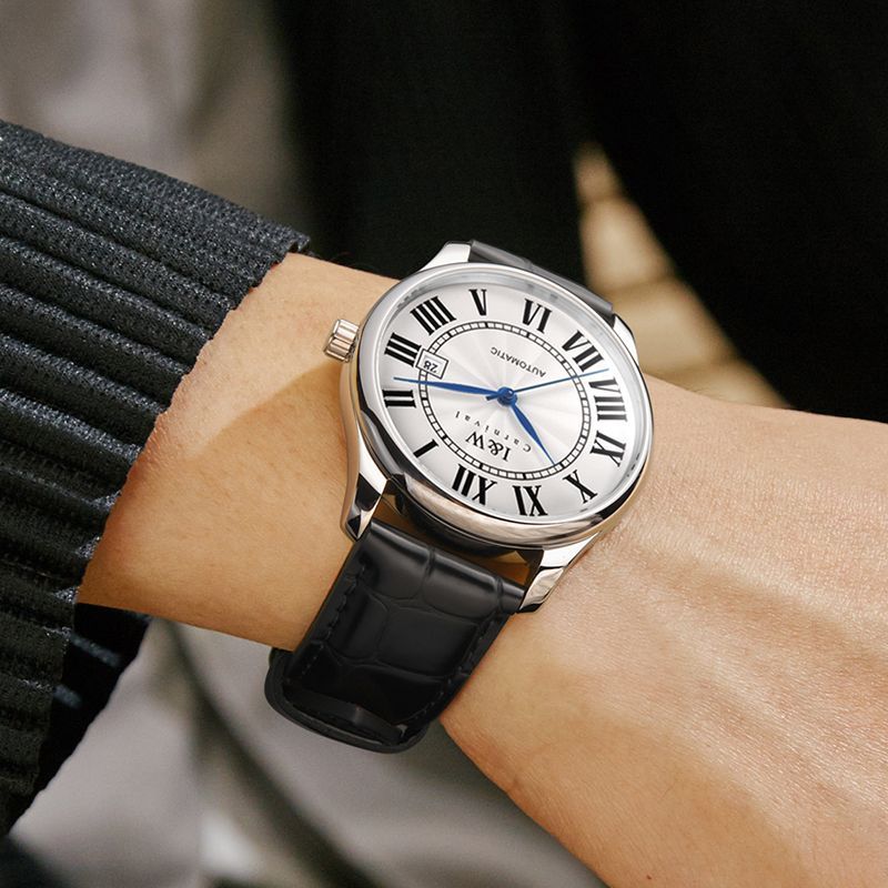 PSQ-I&W665​ Men's Watch Miyota Automatic Movement, Stainless Steel Case, Water Resistance, Solid Stainless Steel Leather Strap, Diver Functions  Daytime Illumination